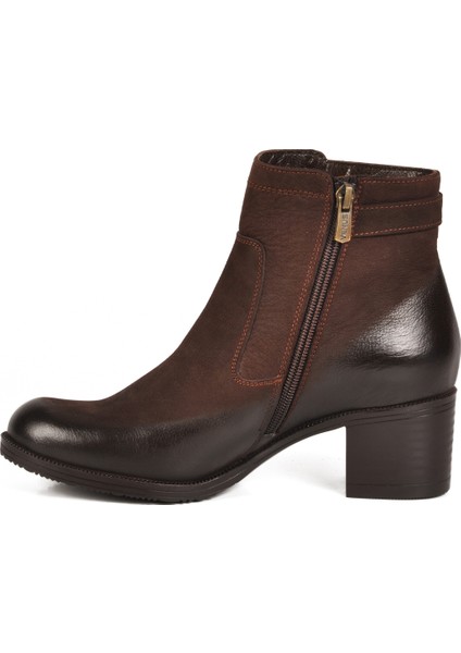 Kahve Nubuk Hakiki Deri Kadın Bot fiyatları