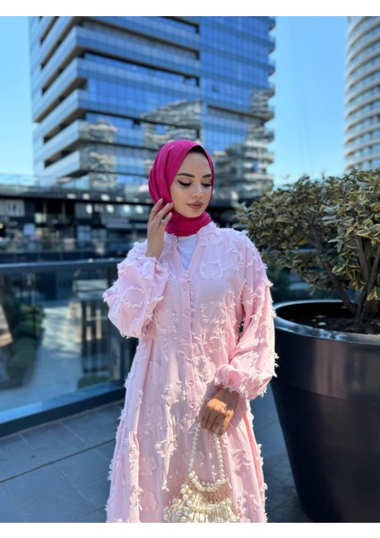 Saçaklı Kumaş Yazlık Elbise