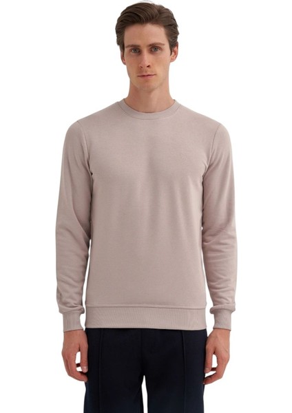 Caz Bisiklet Yaka Gri Erkek Sweatshirt