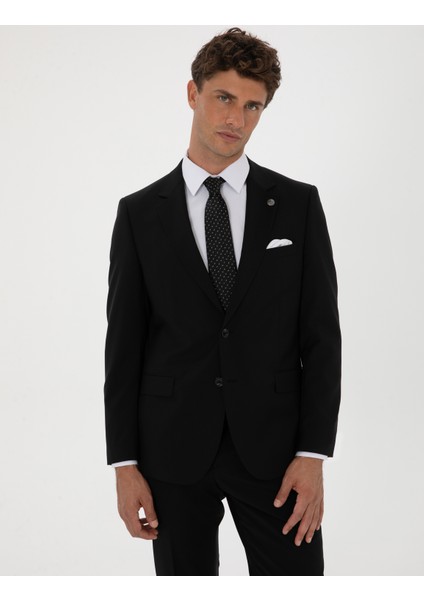 Erkek Siyah Slim Fit Takım Elbise 50313966-VR046 modelleri