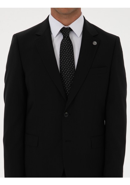 Erkek Siyah Slim Fit Takım Elbise 50313966-VR046