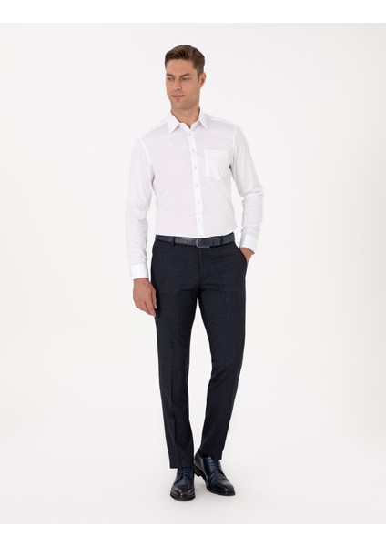Erkek Beyaz Regular Fit Uzun Kollu Basic Gömlek 50313177-VR013 fırsatları