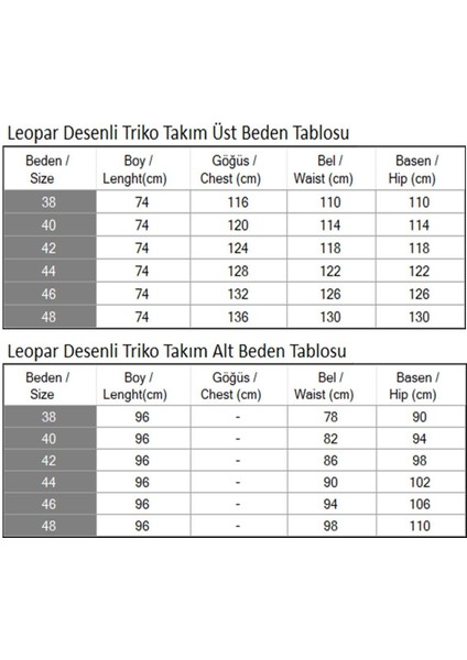 Leopar Desenli Triko Takım Siyah 6147 indirimleri