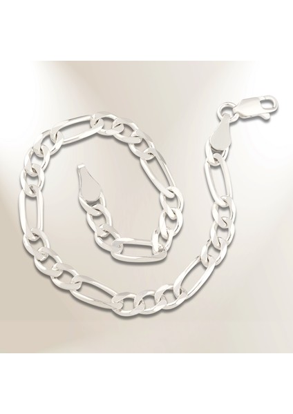 925 Ayar Gümüş 2mm Erkek Figaro Zincir Bileklik Kararma Yapmaz fırsatları