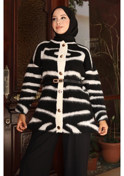 Zebra Desenli Triko Takım Siyah 6154 fiyatları