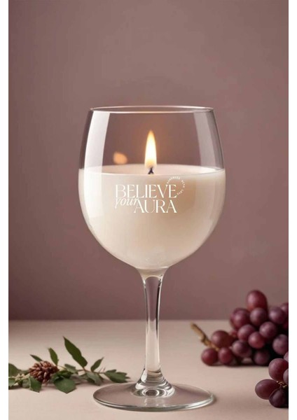 Sandal Ağacı Kokulu Mum - %100 Doğal Soya Mumu Kadeh Bardak Kokulu Mum - 240 cc