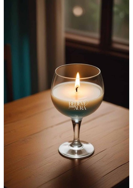 Sandal Ağacı Kokulu Mum - %100 Doğal Soya Mumu Kadeh Bardak Kokulu Mum - 240 cc