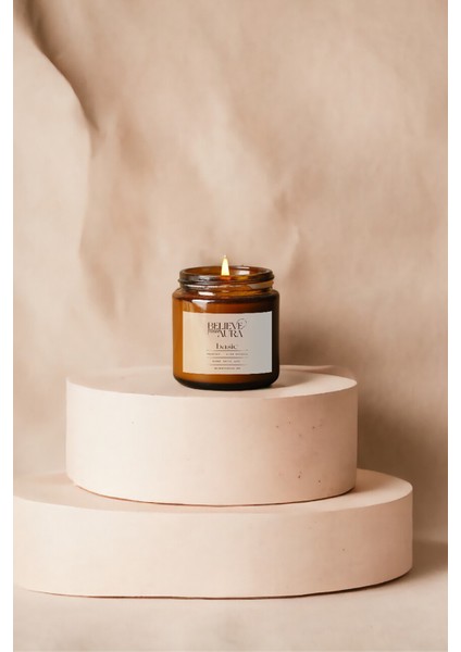 %100 Doğal Soya Mumu - Amber Kavanoz Kokusuz Aromaterapi Mum - 100 cc indirimleri