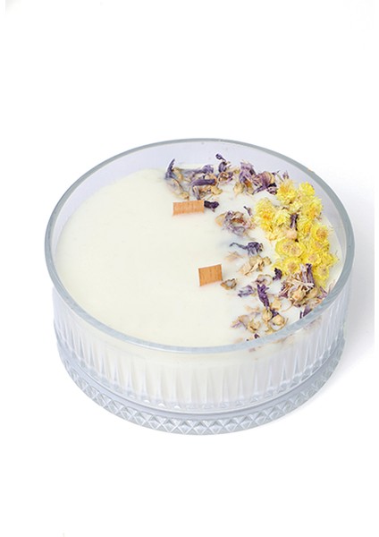 Lavanta Kokulu Mum - %100 Doğal Soya Mumu Paşabahçe Elysia Kase Mum - 450 cc