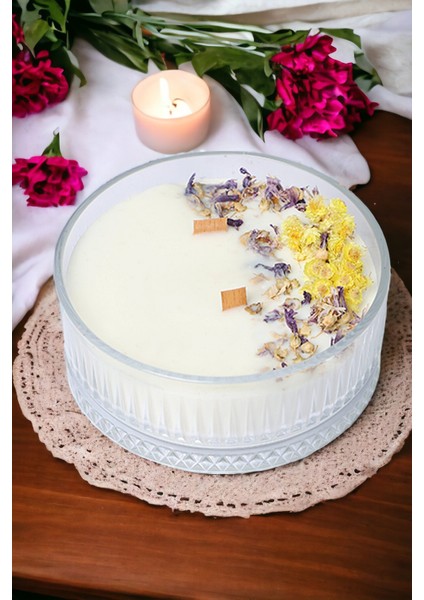 Lavanta Kokulu Mum - %100 Doğal Soya Mumu Paşabahçe Elysia Kase Mum - 450 cc modelleri