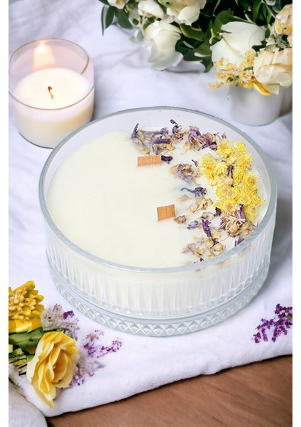 Lavanta Kokulu Mum - %100 Doğal Soya Mumu Paşabahçe Elysia Kase Mum - 450 cc fırsatları