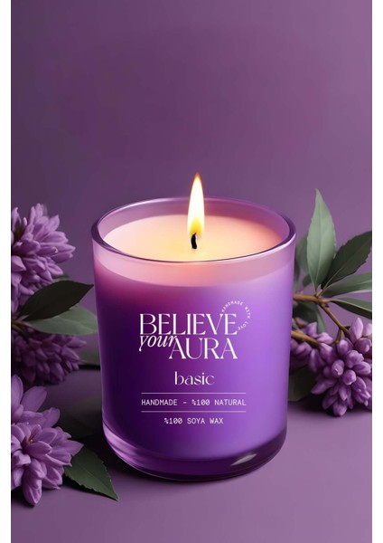Kokusuz Natural Mum - %100 Doğal Soya Mumu Mor Bardak Mum - 300 cc modelleri