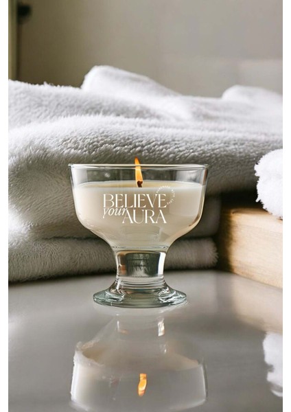 Sandal Ağacı Kokulu Mum - %100 Doğal Soya Mumu Aromaterapi ve Dekoratif Kokulu Mum - 250 cc