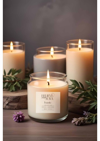 Kokusuz Natural Mum - %100 Doğal Soya Mumu Ahşap Kapaklı Aromaterapi Kavanoz Mum - 500 cc fırsatları