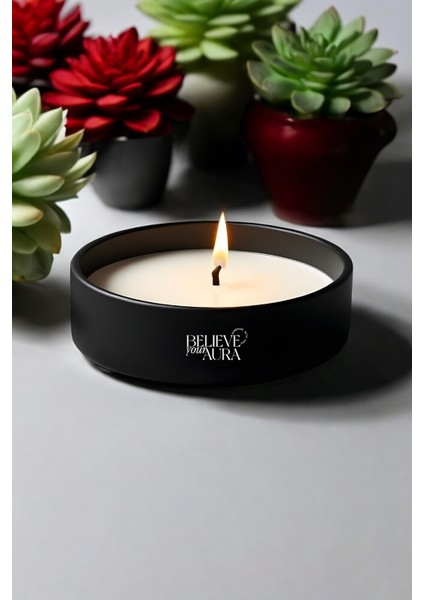 Kokusuz Natural Mum - %100 Doğal Soya Mumu 3 Fitlli Aromaterapi Mum - 350 cc