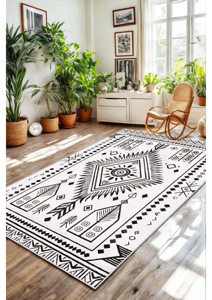 Makinede Yıkanabilir Kaymaz Taban Leke Tutmaz Salon Halısı Mutfak Halısı ve Yolluk