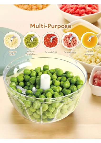 5 Bıçaklı Ipli El Rondosu Büyük Boy Soğan Sebze Doğrayıcı indirimleri