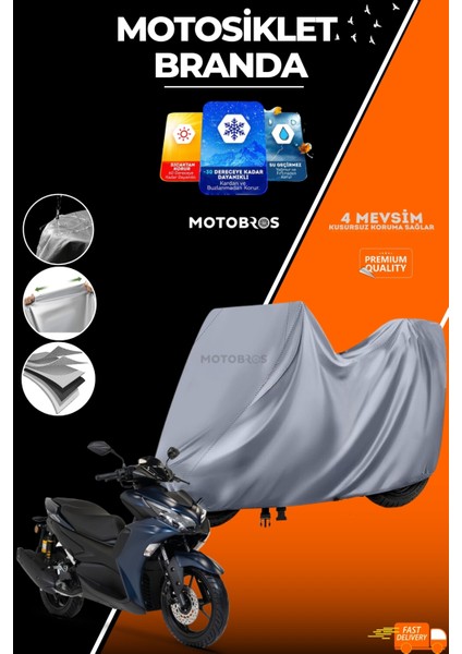 Motosiklet Branda Rks Arome 125 (En Kalın) Kumaş Ömürlük Kullanım (Tokalı)