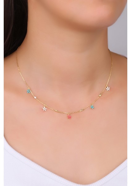 Sevilla Çiçeği 18 Ayar Sarı Altın Kaplama 44 cm Gümüş Kolye fiyatları