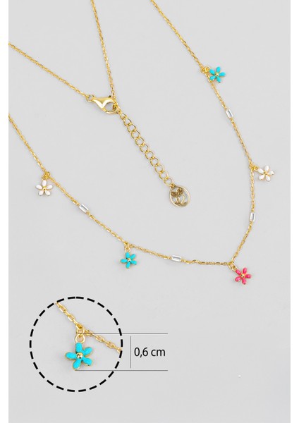 Sevilla Çiçeği 18 Ayar Sarı Altın Kaplama 44 cm Gümüş Kolye modelleri