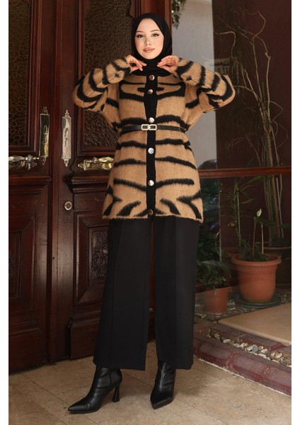 Zebra Desenli Triko Takım Taba 6154 modelleri