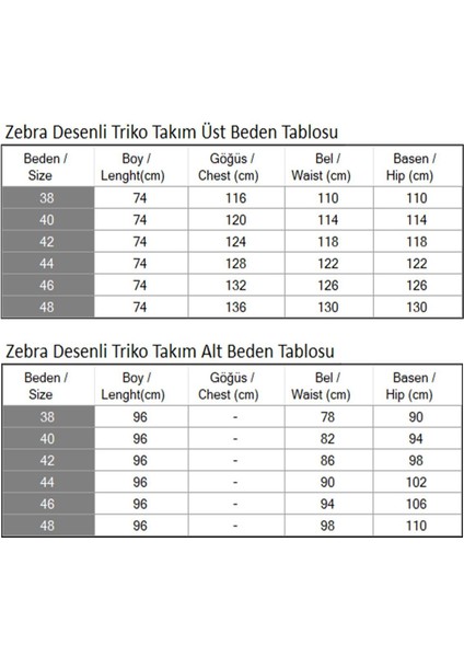Zebra Desenli Triko Takım Taba 6154 indirimleri