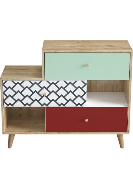 Hunerika Marena 3 Çekmeceli Şifonyer -Renkli-Minifiks Bağlantı indirimleri