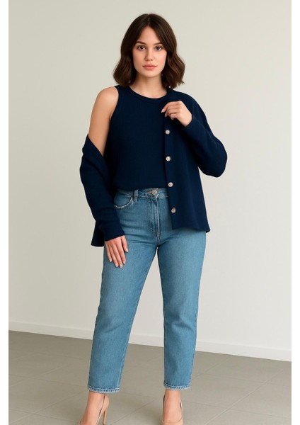 Yeni Sezon Triko Kolsuz Bluz ve Düğmeli Hırka Ikili Takım fırsatları