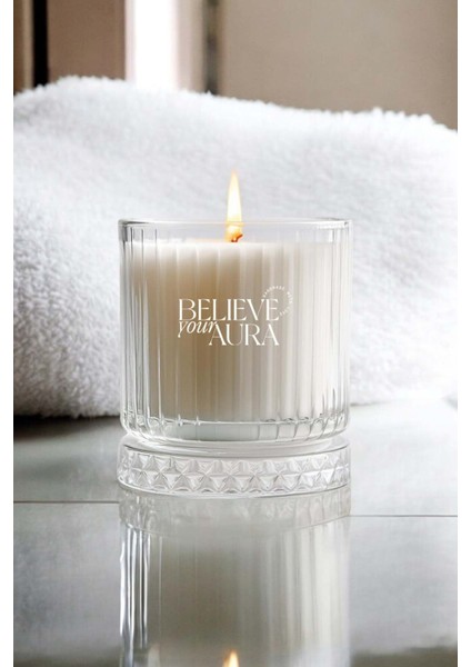 Lavanta Kokulu Mum - %100 Doğal Soya Mumu Kristal Bardak Aromaterapi Kokulu Mum - 210 cc fiyatları