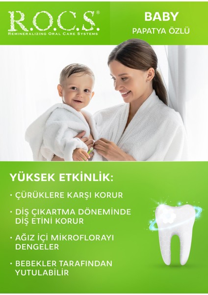 Bebek Diş Macunu - Papatya Özlü, Florürsüz, Doğal Formül, 0-3 Yaş için, Bitkisel BIO Bileşenler indirimleri
