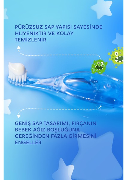 Ekstra Yumuşak Bebek Diş Fırçası - 0-3 Ay Arası Bebekler İçin, BPA İçermeyen, Hassas Diş Etleri İçin Yumuşak Uç fırsatları