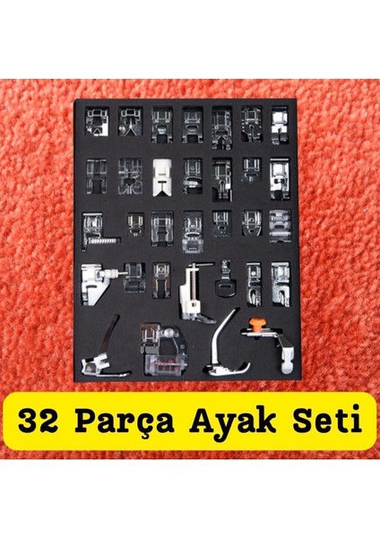 Ev Tipi Aile Dikiş Makinası, 32 Parça Ayak Seti, Beyaz Renk fırsatları