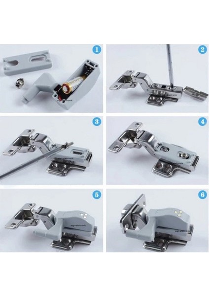 10'lu Menteşe Işığı Seti, Dolap ve Gardrop Için LED Aydınlatma