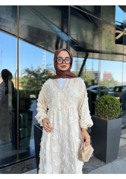 Saçaklı Kumaş Yazlık Elbise