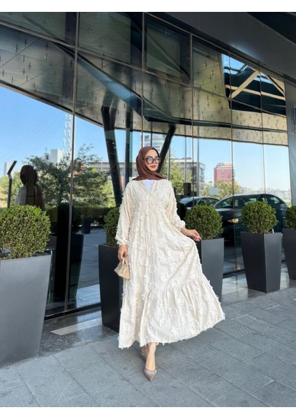 Saçaklı Kumaş Yazlık Elbise fırsatları