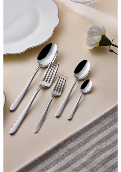 Vizyon 30 Parça 6 Kişilik Paslanmaz Çelik Çatal Kaşık Seti