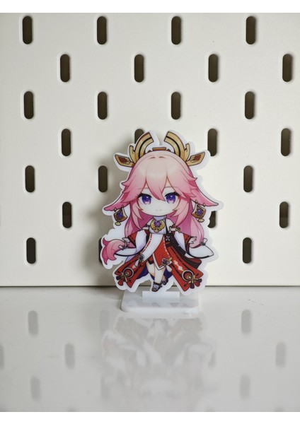 Genshin Yae Miko Mini Karakter Figür Standı (1 Adet)