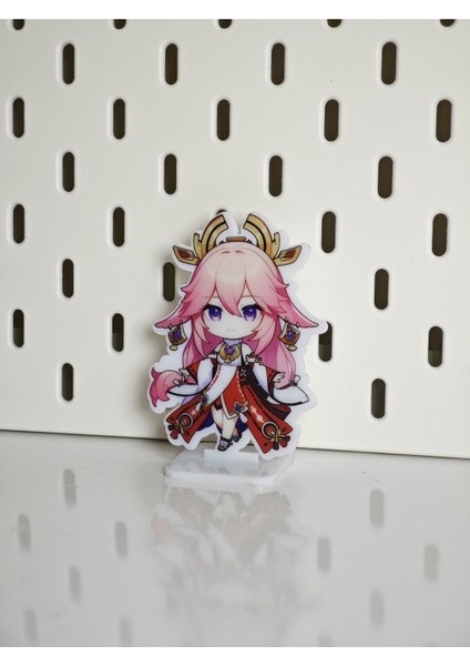 Genshin Yae Miko Mini Karakter Figür Standı (1 Adet) modelleri