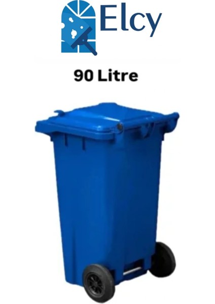Tıbbi Atık Plastik Çöp Konteyneri Mavi 90 Lt Plastik Konteyner Isıya Karşı Dayanıklı