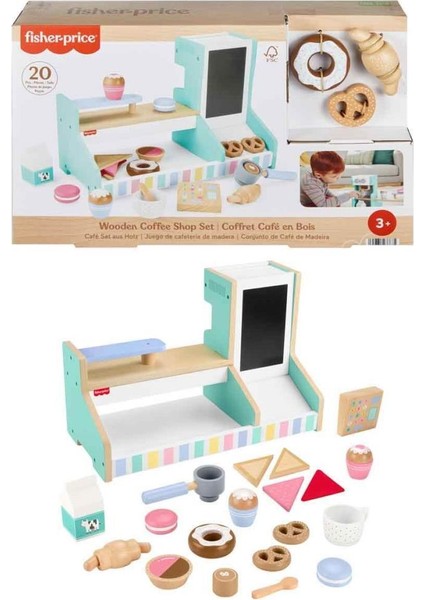 Fisher Price Ahşap Kahve Dükkanı Oyun Seti HXV22 modelleri