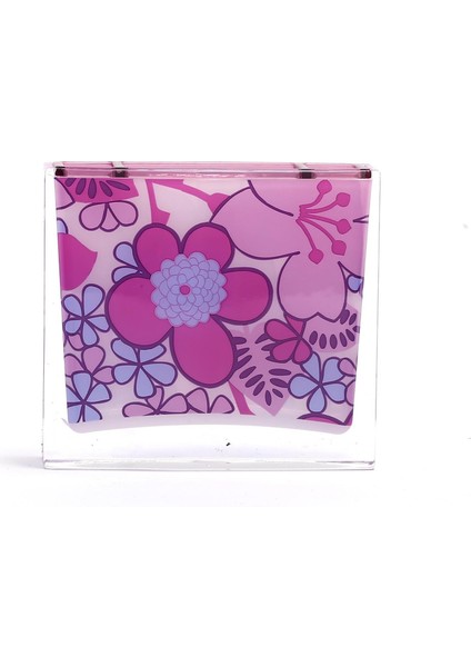 2 Adet Kalemlik Pembe Çiçekli Akrilik Ofis Gereci 10X10X3CM indirimleri