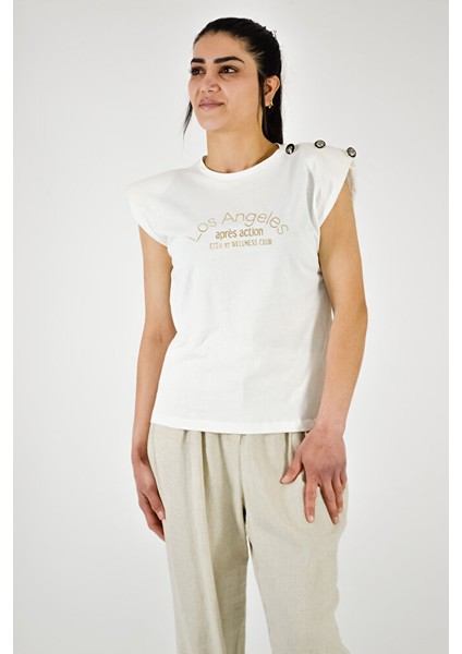 Vatkalı ve Baskılı T-Shirt