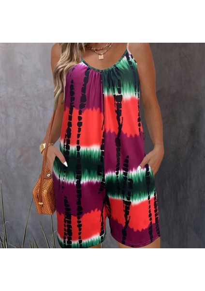 Kadın Ip Askılı Yuvarlak Yaka Cepli Kısa Şort Süprem Takım