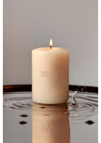 Sandal Ağacı Kokulu Silindir Mum - %100 Doğal Soya Mumu Beyaz Dekoratif Mum Seti - 2X600 gr fiyatları