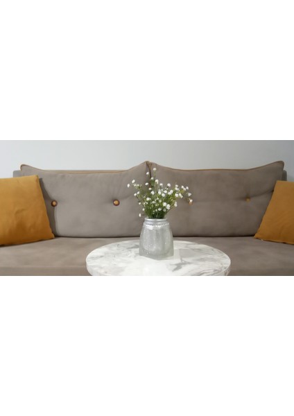 2 Adet Vazo Dahil,vazoda Çiçek,beyaz Yapay Çiçek,vazo Dekoratif Kristal Taşlı Gümüş Poliresin 7X7X15CM