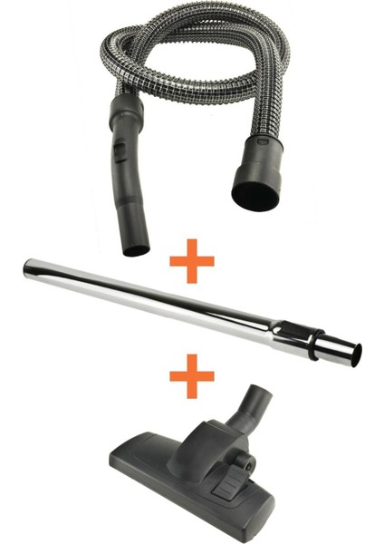 Uyumlu Süpürge Çelik Telli Hortum ve Teleskopik Boru Seti Temizlik