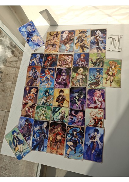 Genshin 4'lü Blind Pack Sürpriz Metal Koleksiyon Kartı 2 (6,5 x 11,5 Cm)