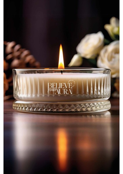 Pudra Kokulu Mum - %100 Doğal Soya Mumu Dekoratif ve Aromaterapi Kokulu Mum - 500 cc