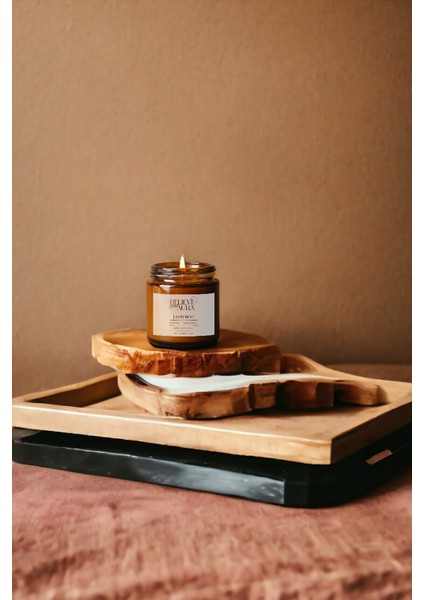 Yasemin Kokulu Mum - %100 Doğal Soya Mumu Amber Kavanoz Aromaterapi Mum - 100 cc modelleri