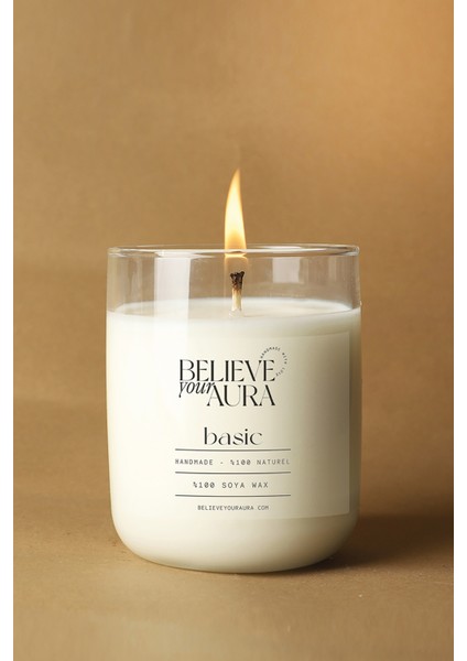 Kokusuz Doğal Mum - %100 Doğal Soya Mumu Aromaterapi Bardak Mum - 300 cc